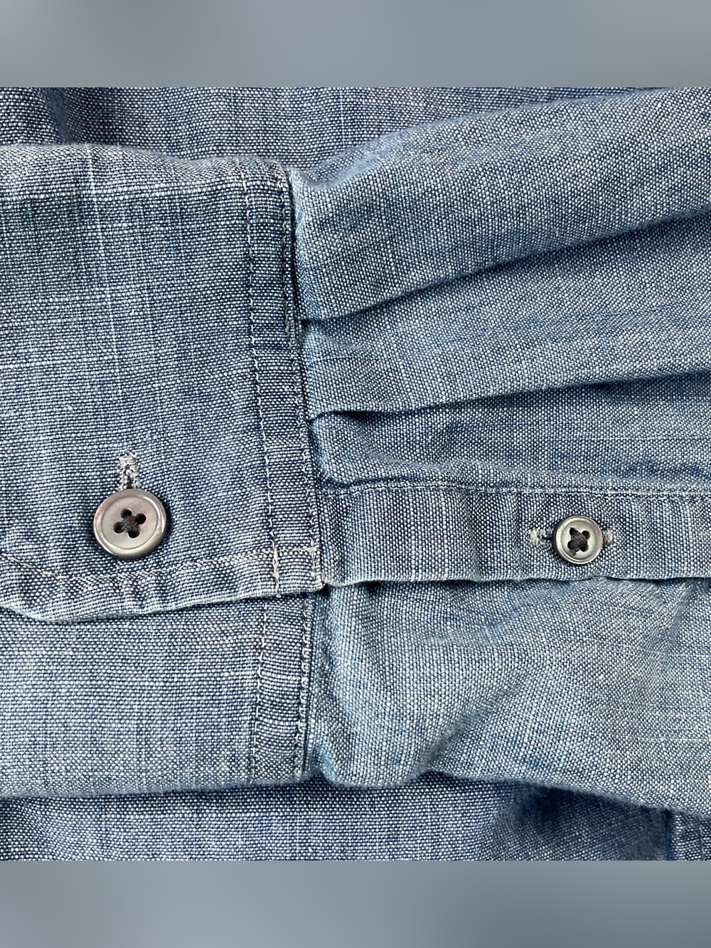 J. Crew Factory Chambray Shirt w/Jeweled Buttons - Picture 4 of 7